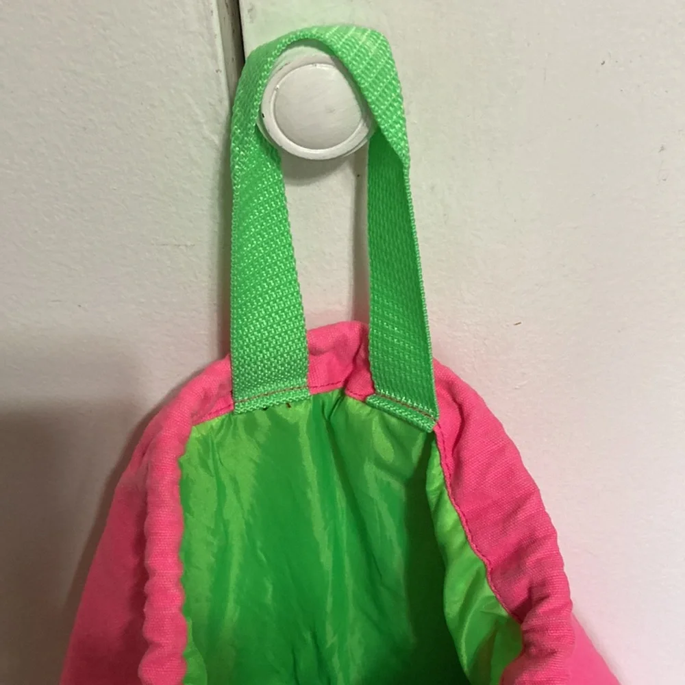 GIRL SCOUTS Emoji Drawstring Bag Mini Backpack Satchel Pink Green 15